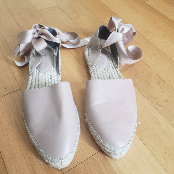 Rebecca Minkoff Pink Lace Up Espadrille Flats 9.5 - Picture 2 of 6